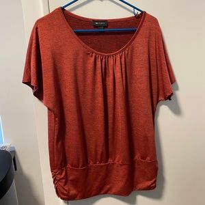 Burnt orange red shirt from AB Studio